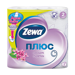 Zewa бумага туалетная "Плюс" 2 слойная с ароматом сирени