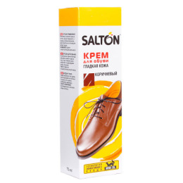 Salton крем для обуви коричневый туба