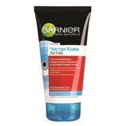 Garnier гель для лица "Чистая кожа Актив" очищающий с активированным углем, 150 мл