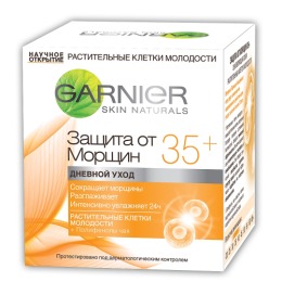 Garnier крем "Клетки молодости. Защита от морщин 35+" дневной, 50 мл
