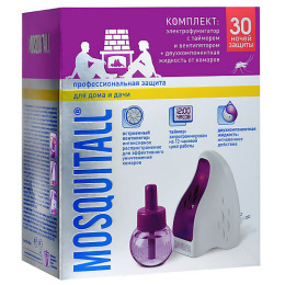 Mosquitall комплект "Профессиональная защита" электрофумигатор + жидкость "30 ночей" от комаров