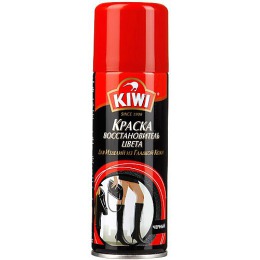 Kiwi спрей для гладкой кожи, обуви и одежды, тон черный, 200 мл