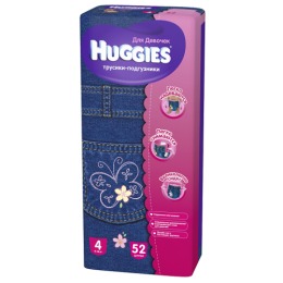 Huggies трусики-подгузники для девочек "Jeans" размер 4, 9-14 кг