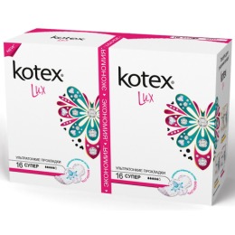 Kotex прокладки гигиенические "Lux. Dry. Super"