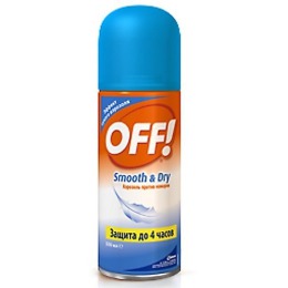 Off! аэрозоль "Smooth&Dry" от комаров, 100 мл