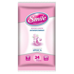 Smile влажные салфетки "Smile" антиперспирант с экстрактом ириса