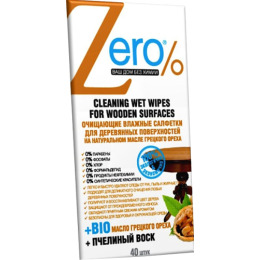 Zero салфетки влажные  для деревянных поверхностей