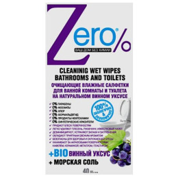Zero салфетки влажные для ванной комнаты и туалета