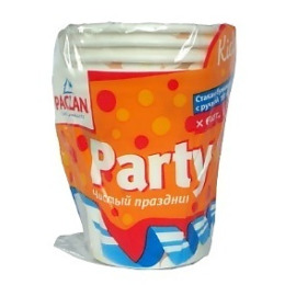 Paclan стакан бумажный "Party. Kids" с ручкой с рисунком 180 мл