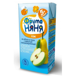 Фруто Няня сок "Яблоко-груша" без сахара