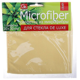 Grifon салфетка из микрофибры "De Luxe" для стекла, в упаковке 30 х 30 см