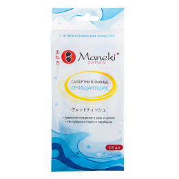 Maneki салфетки влажные очищающие с антибактериальным эффектом в индуальной упаковке