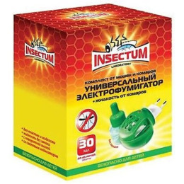 Insectum Laboratory комплект от комаров "Электрофумигатор" + флакон с жидкостью от комаров 45 ночей