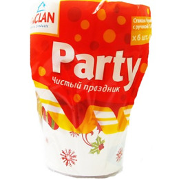 Paclan бумажный стакан "Party. Новый Год" с рисунком 6 шт в упаковке