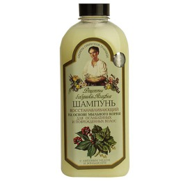 Рецепты бабушки Агафьи шампунь "Восстанавливающий" для ослабленных и поврежденных волос, 350 мл