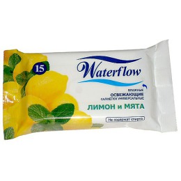 Ola салфетки влажные "Лимон и мята" универсальные освежающие, 15 шт