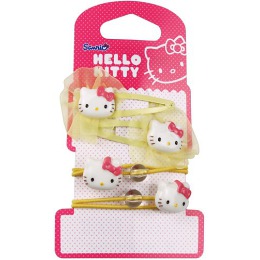 Hello Kitty набор "Sweet Summer", заколка-клип шифон 2 шт, резинка 2 шт