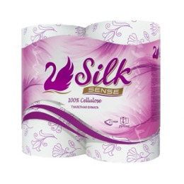 Silk Sense туалетная бумага белая декорированная