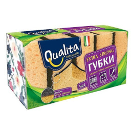 Qualita кухонные губки для посуды "Extra Strong"