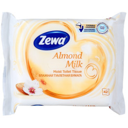 Zewa влажная туалетная бумага  "Миндальное молочко"