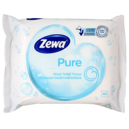Zewa влажная туалетная бумага "Pure"