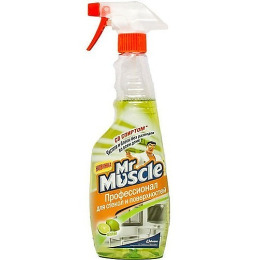 Мистер Мускул чистящее и моющее средство для стекол и других поверхностей со спиртом "Лайм", триггер