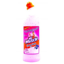Мистер Мускул чистящее средство "Супер сила" гель с микро-гранулами "Цветочный"
