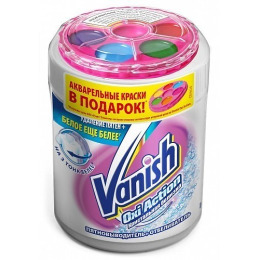 Vanish пятновыводитель "Oxi action. Кристальная белизна", отбеливатель + краски
