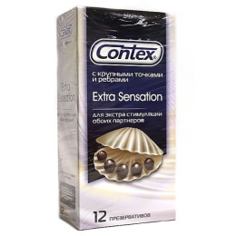 Contex презервативы "Extra Sensation" с крупными точками и ребрами