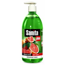 Sanita мыло жидкое для рук посуды кухонных принадлежностей "Цитрусовый аромат. Plus" с антибактериальным эффектом
