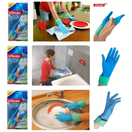 Vileda перчатки "Comfort & Care" для чувствительной кожи рук, размер S, 1 пара