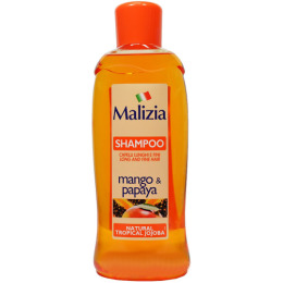 Malizia шампунь для тонких волос "FRESCA VITALITA. Mango & Papaya" с маслом жожоба