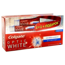 Colgate зубная паста "Optic White. Мгновенный" 150 мл 1+1 шт