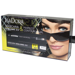 IsaDora набор тушь для ресниц "Mascara Volume 2.0" тон 01 и карандаш для век "Perfect Contour Kajal" тон 60