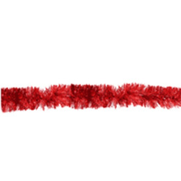 Феерика мишура глянцевая красная, длина 2 м