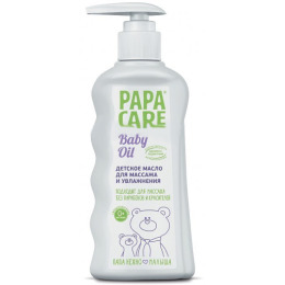 Papa Care масло детское  "Без парабенов и красителей"для массажа очищения увлажнения кожи с помпой