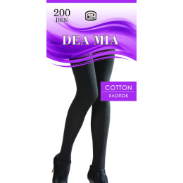 Dea Mia колготки женские 1462 "Cotton" 200d, черные