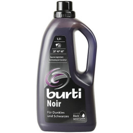 Burti средство синтетическое жидкое для стирки черного и темного белья Noir" 1.5 л+полотенце розовое в ПОДАРОК"