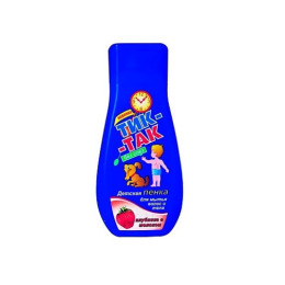 Тик-так детская пенка "Тик-так" для мытья волос и тела, клубника с молоком