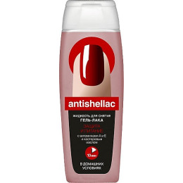 Фитокосметик жидкость для снятия гель-лака "Antishellac. Защита и Питание" с витамином А и Е и касторовым маслом