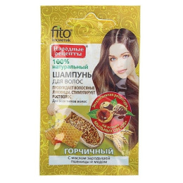 Фитокосметик шампунь для всех типов волос "Горчичный с маслом зародышей пшеницы и медом"