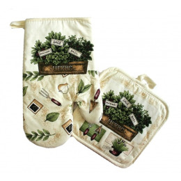 Bonita набор рукавица+прихватка "Цветущие травы"
