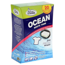 Frau Schmidt средство для стирки белых вещей "Ocean. White tabs" таблетированное