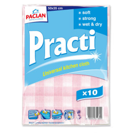 Paclan салфетка для уборки" PRACTI SUPER Big" 50 х 35 см, 10 шт