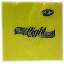 Plushe салфетки "Light Super 100" желтая/пастель, 1 слой