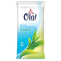 Ola влажные очищающие салфетки для интимной гигиены "№1 Красота. Зеленый чай Лотос"