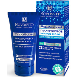 Novosvit ночное желе "AquaBoost" для лица от морщин гиалуроновое