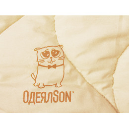 Одеялson одеяло стеганое "Кот" бежевое, 172х205 см