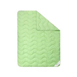 Мягкий сон одеяло "Стеганое" бамбуковое волокно 140 х 205 см микрофибра легкое в пвх чемодане зеленый