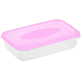 Plast Team емкость для хранения пищевых продуктов "Polar. Светло-розовая" прямоугольная